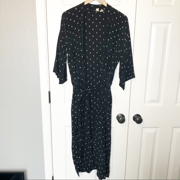 Victoria's Secret Other - Vintage Victoria’s Secret Long Polk-adot Silk Robe